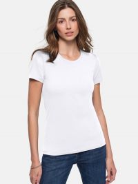 Rundhals Damen T-Shirt Weiß